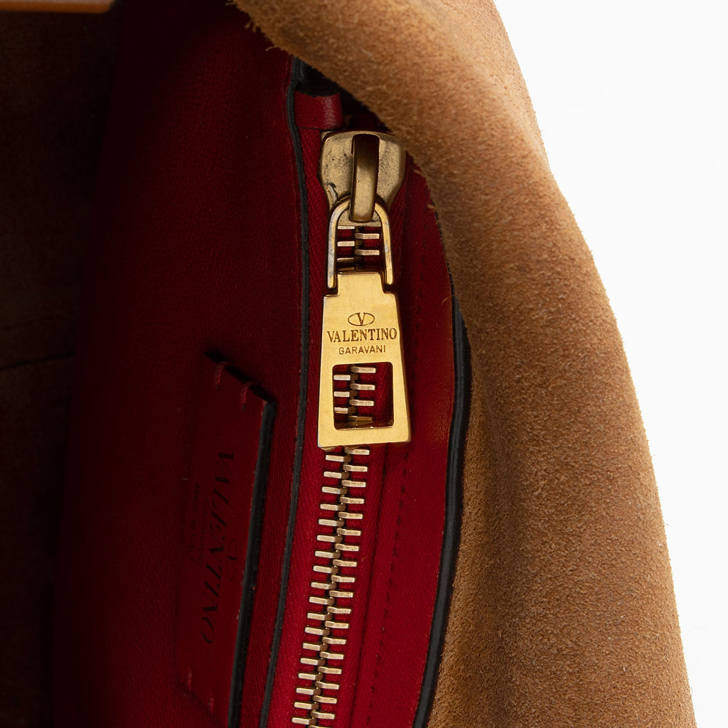 Valentino Calfskin Vring Flap Saddle Bag (SHF-Wbg0DV)