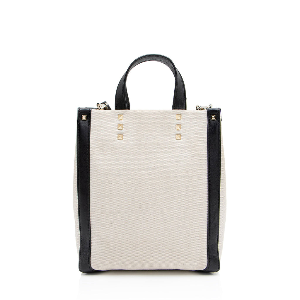 Valentino Canvas Rockstud VLTN Grande Plage N/S Mini Tote