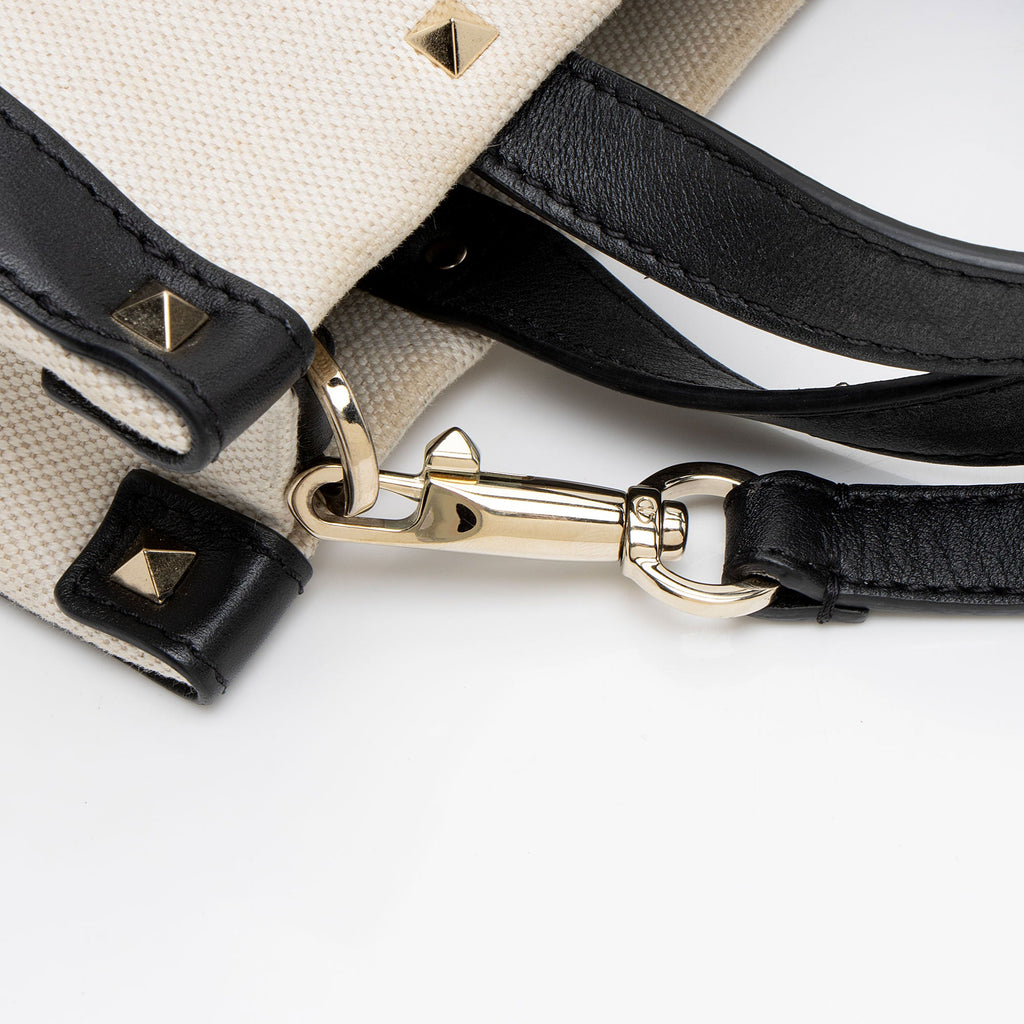 Valentino Canvas Rockstud VLTN Grande Plage N/S Mini Tote