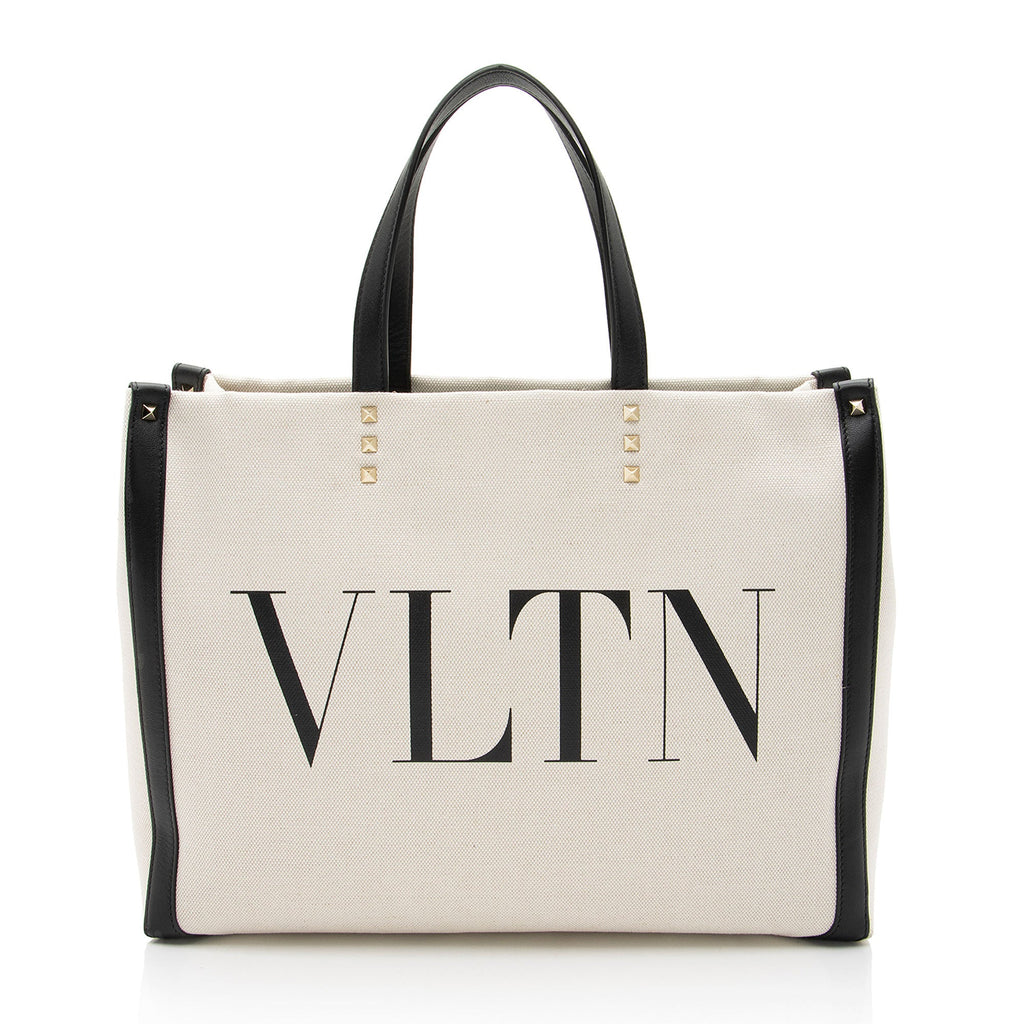 Valentino Canvas Rockstud VLTN Grande Plage Small Tote
