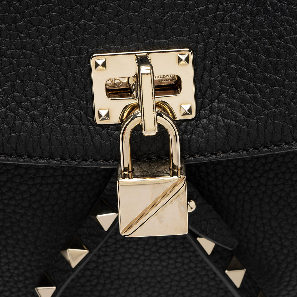 Valentino Grained Calfskin Rockstud Twiny Top Handle (SHF-pZLIQl)
