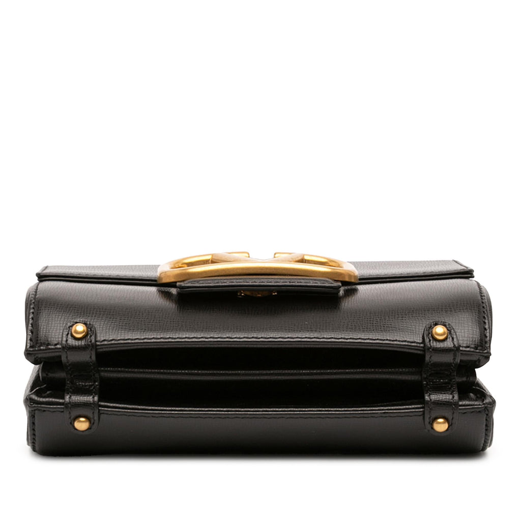 Valentino Grained Calfskin Stud Sign Shoulder Bag