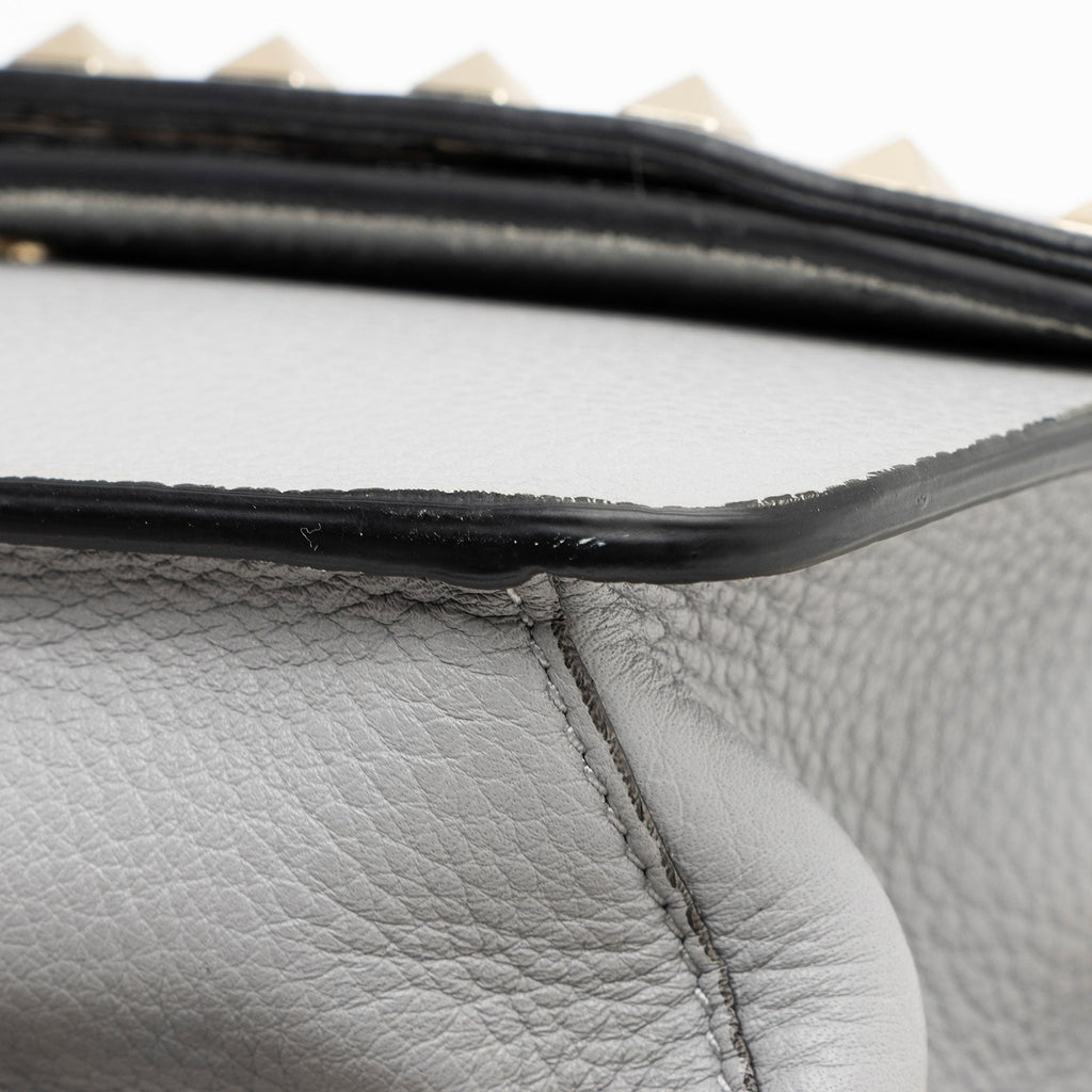 Valentino Grainy Calfskin Rockstud Flap Side Slip Crossbody