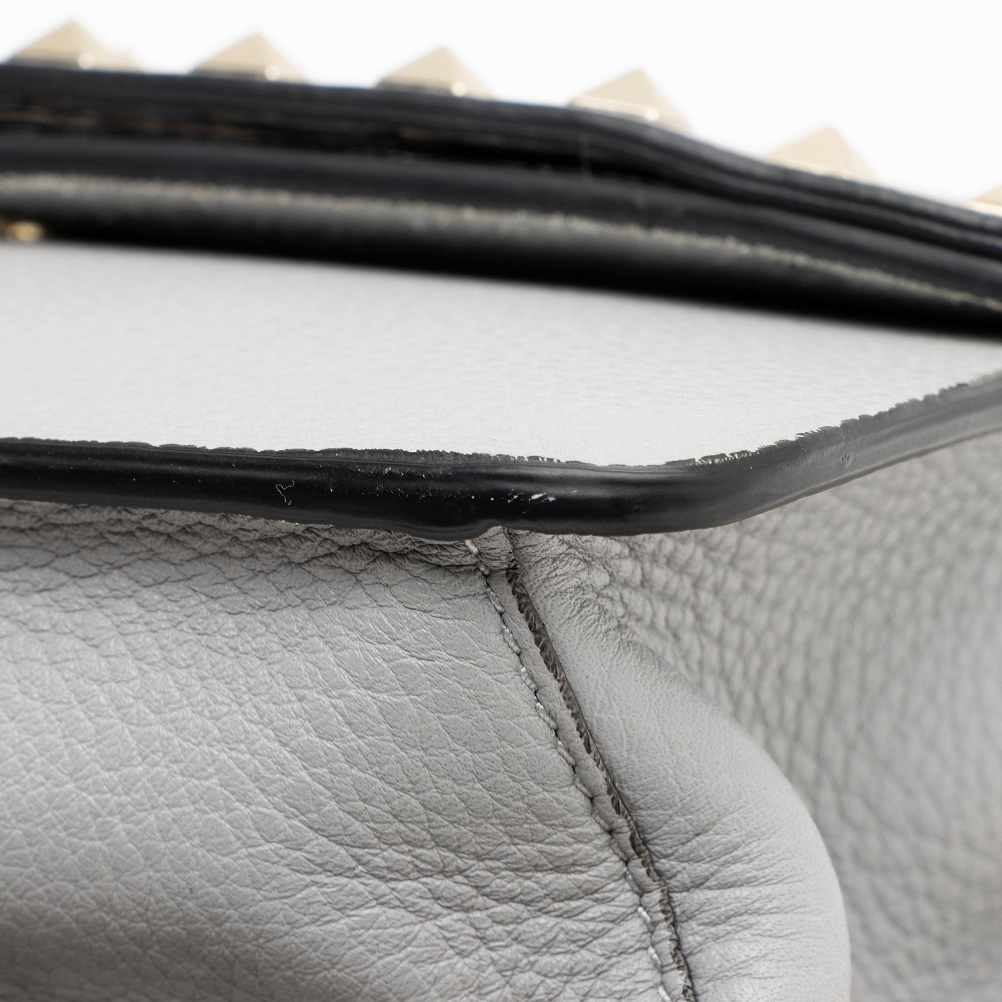 Valentino Grainy Calfskin Rockstud Flap Side Slip Crossbody
