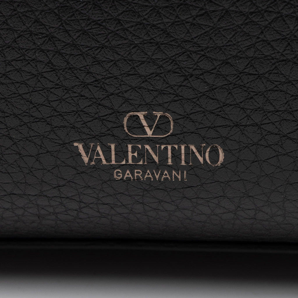 Valentino Grainy Calfskin Rockstud Flip Lock Flap Small Crossbody