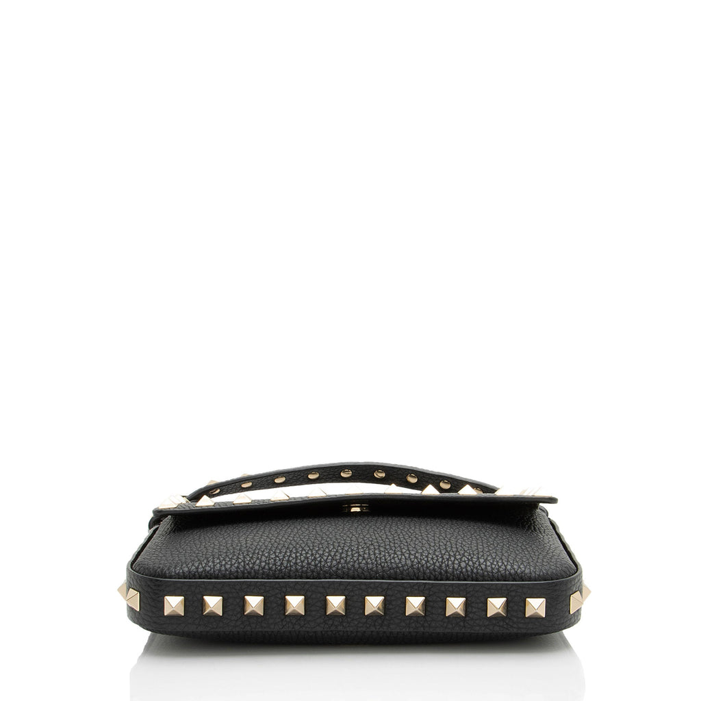 Valentino Grainy Calfskin Rockstud Pouch
