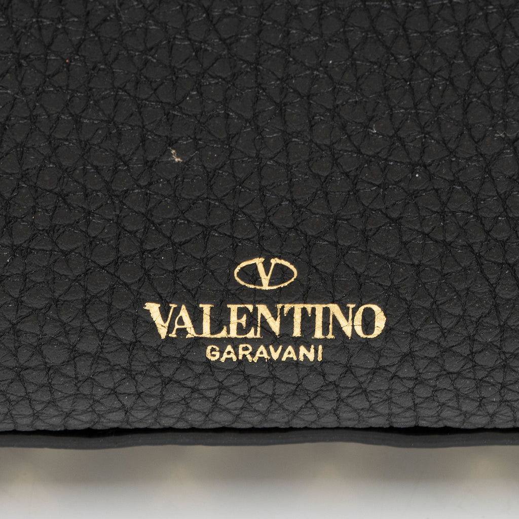 Valentino Grainy Calfskin Rockstud Pouch