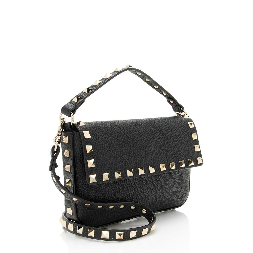 Valentino Grainy Calfskin Rockstud Pouch