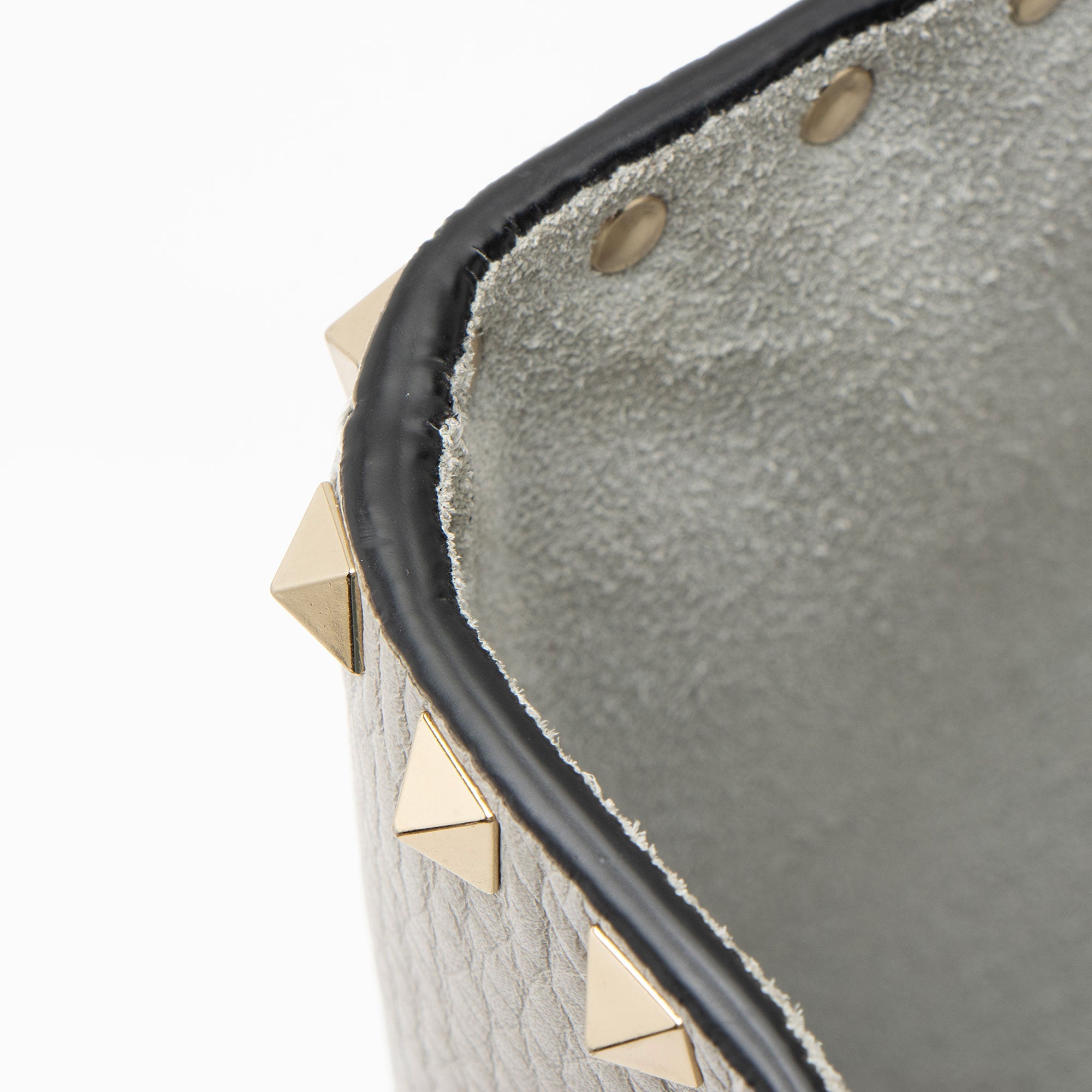 Valentino Grainy Calfskin Rockstud Tote