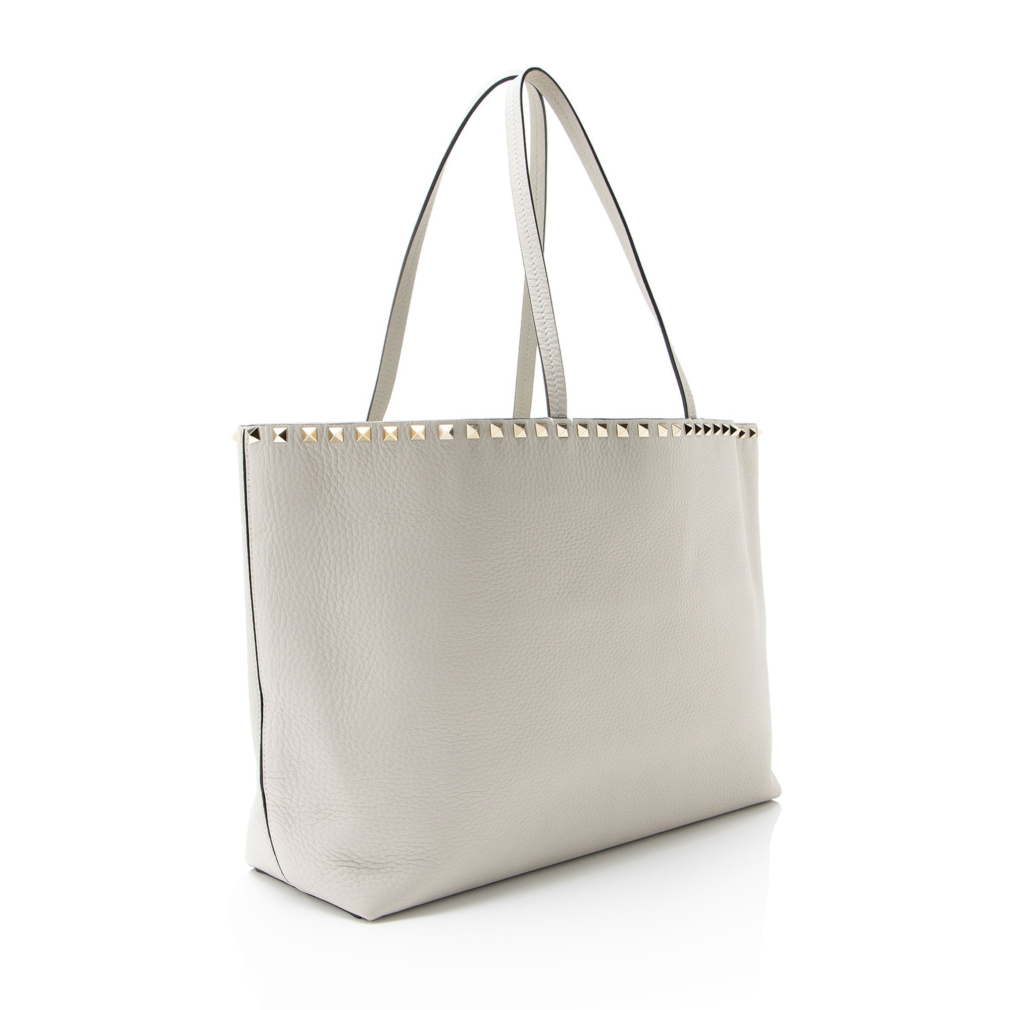 Valentino Grainy Calfskin Rockstud Tote