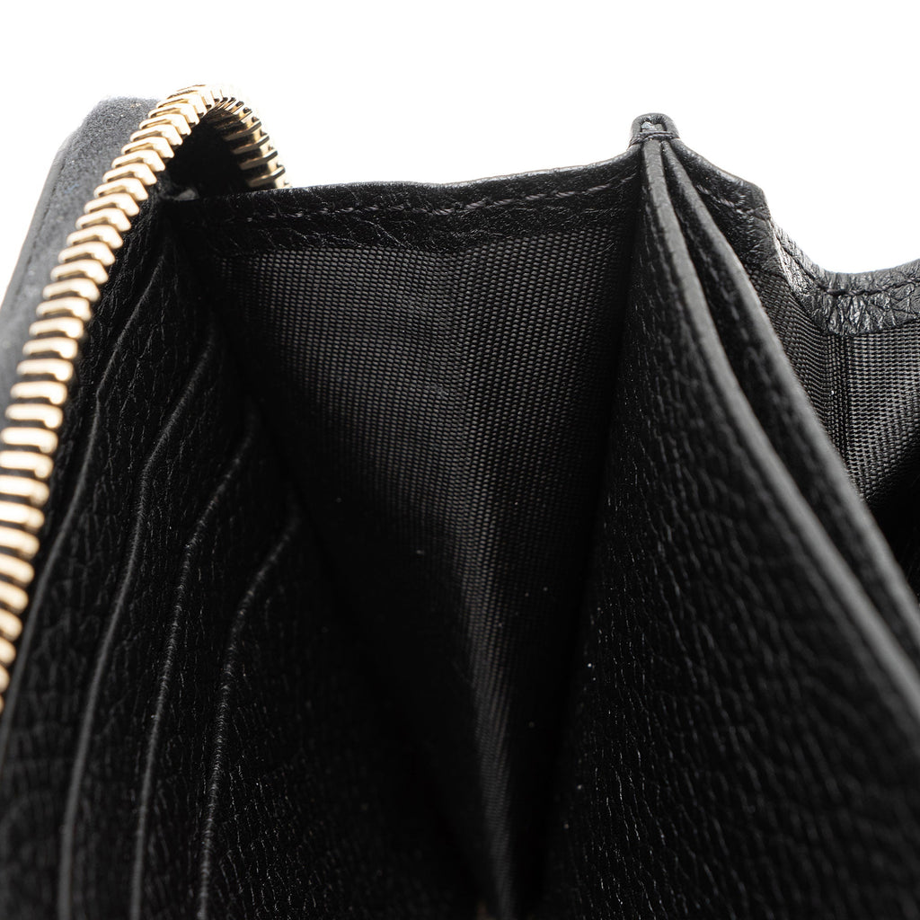 Valentino Grainy Calfskin Rockstud Zip Around Wallet (SHF-vsMR80)
