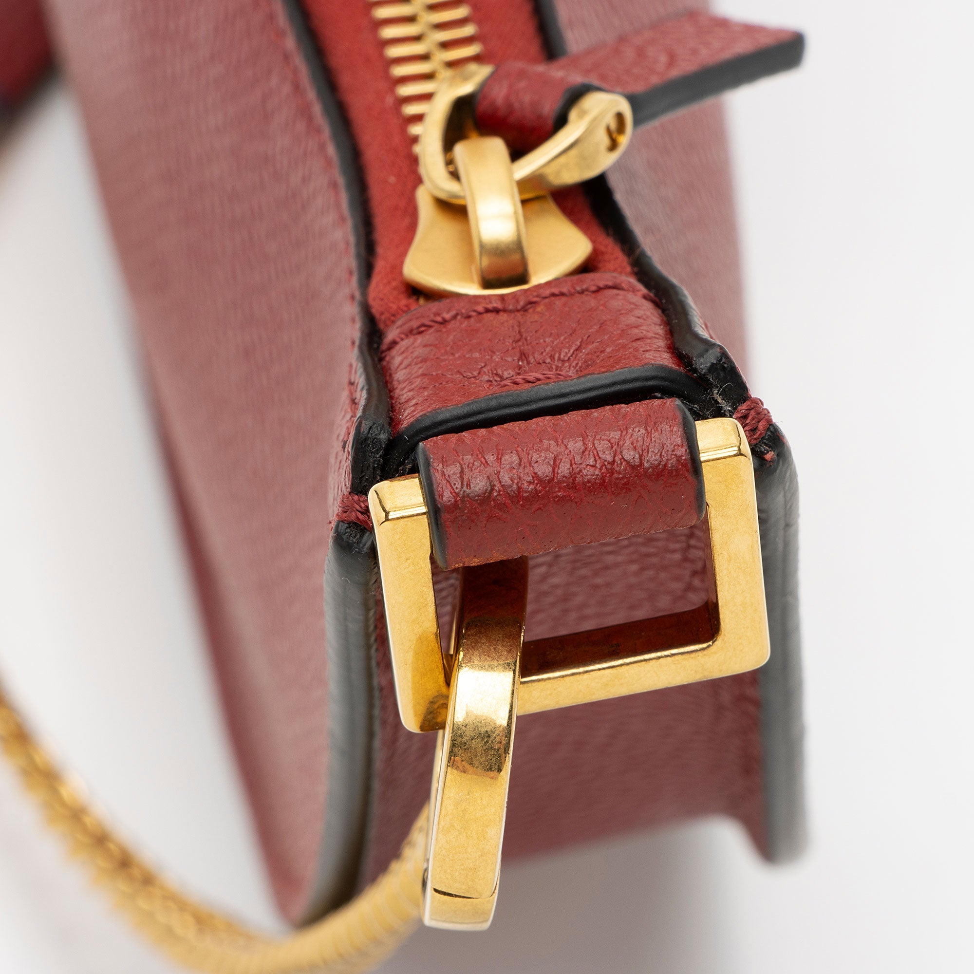 Valentino Grainy Calfskin VLogo Moon Mini Chain Hobo