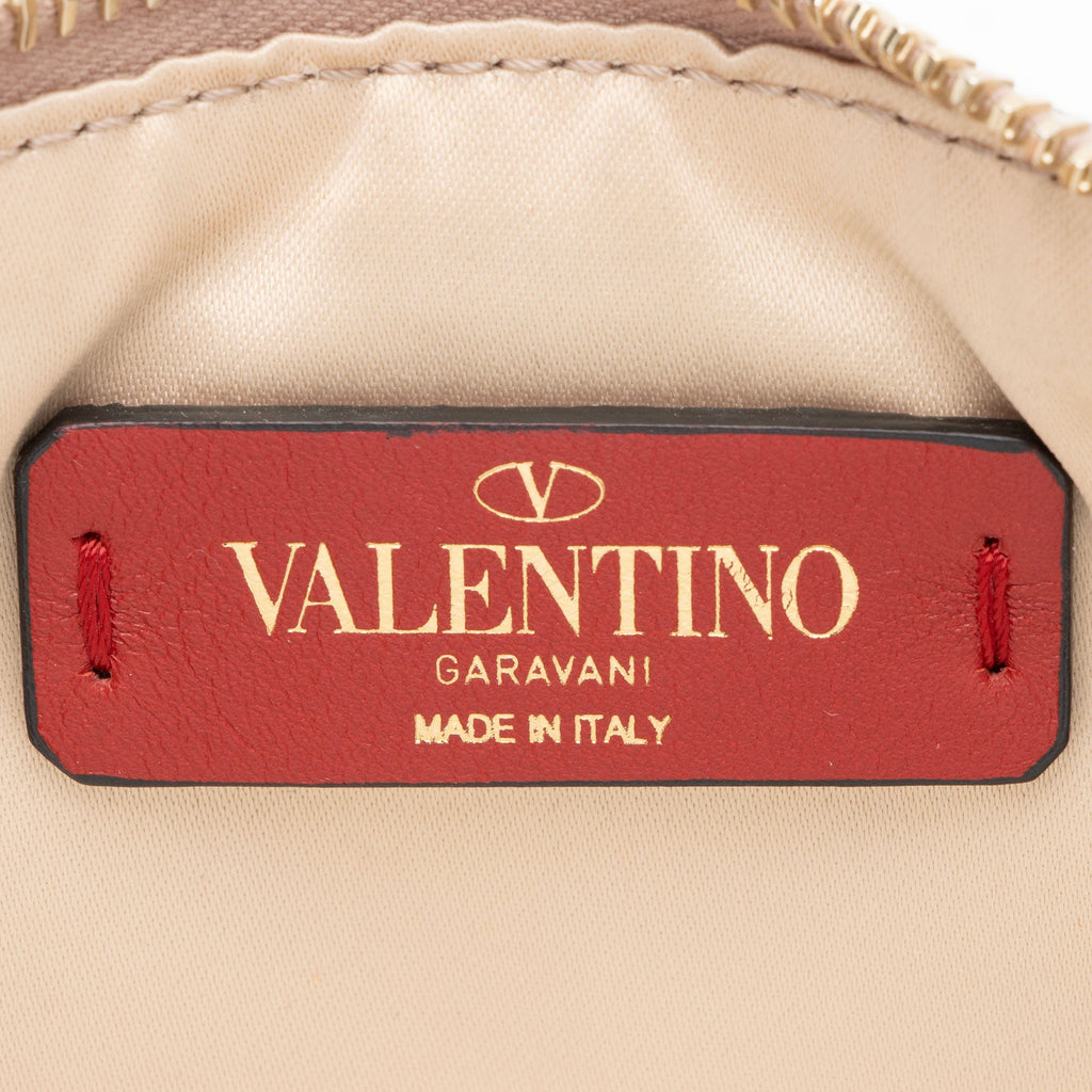 Valentino Lambskin Candystud Small Zip Pouch