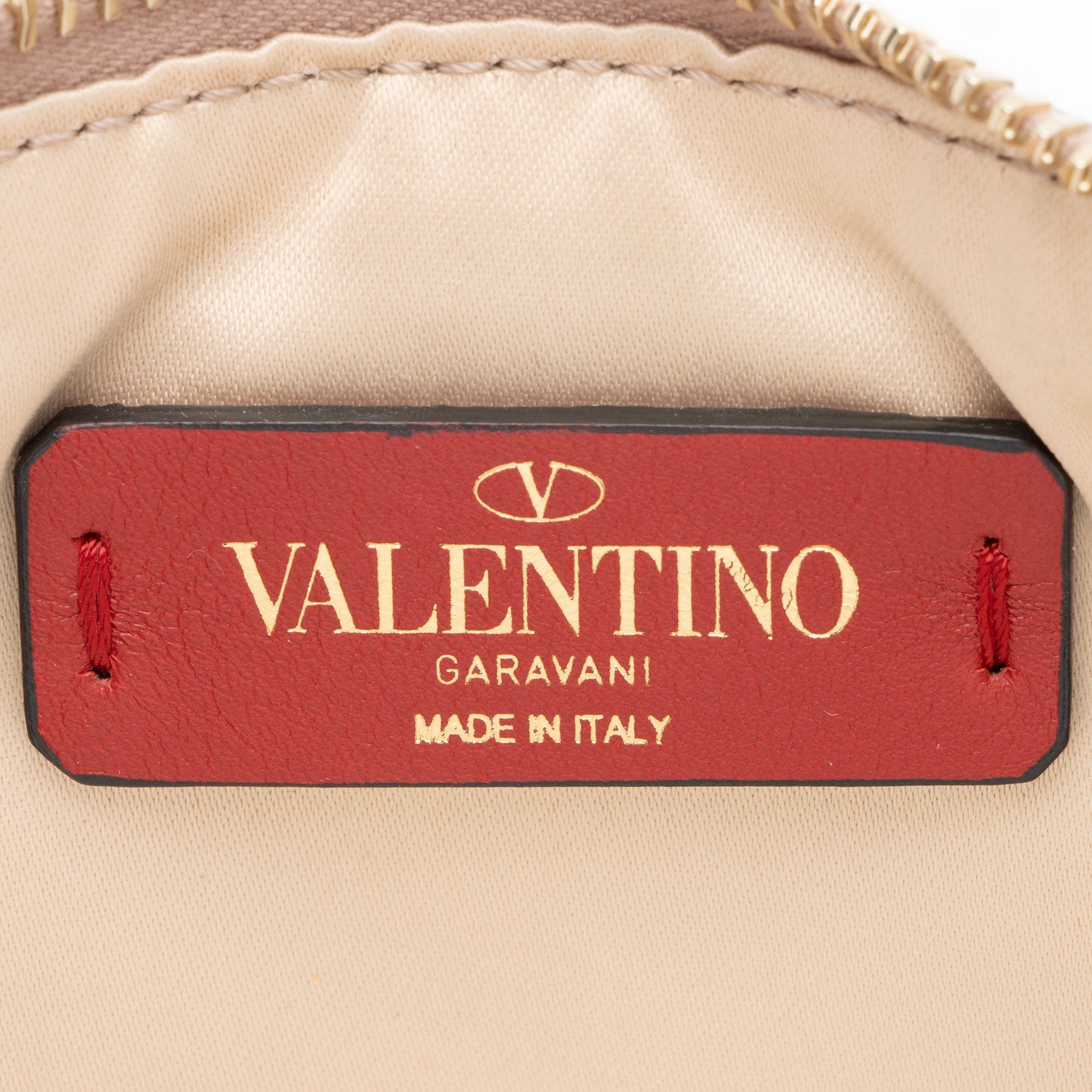 Valentino Lambskin Candystud Small Zip Pouch