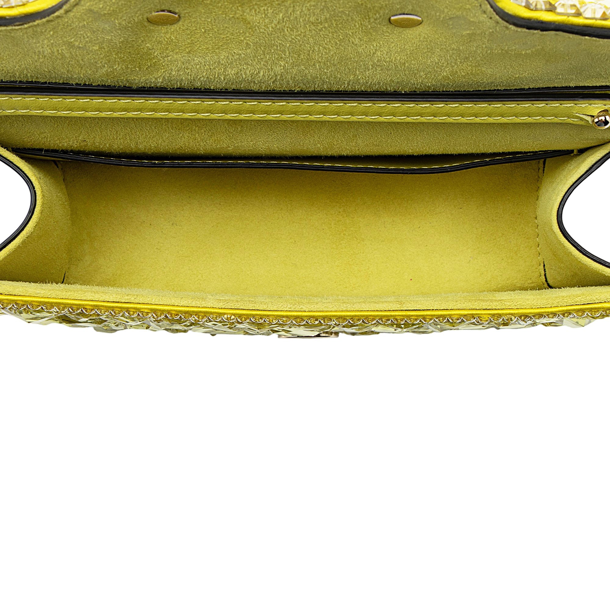 Valentino Lambskin Crystal Embellished Vlogo Loco Small Shoulder Bag