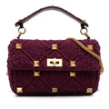 Valentino Large Knit Roman Stud Satchel