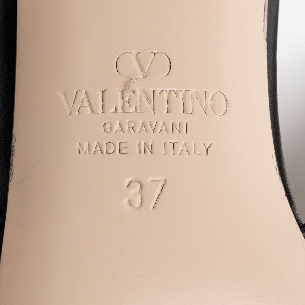 Valentino Leather Bepointy Slingback Pumps - Size 7 / 37