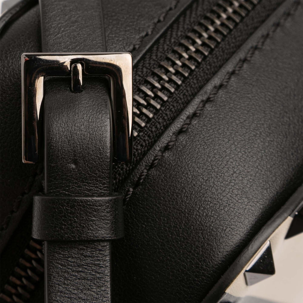 Valentino Leather Chevron Print Rockstud Camera Bag