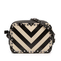 Valentino Leather Chevron Print Rockstud Camera Bag