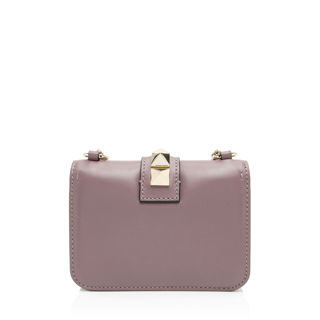 Valentino Leather Glam Lock Mini Shoulder Bag