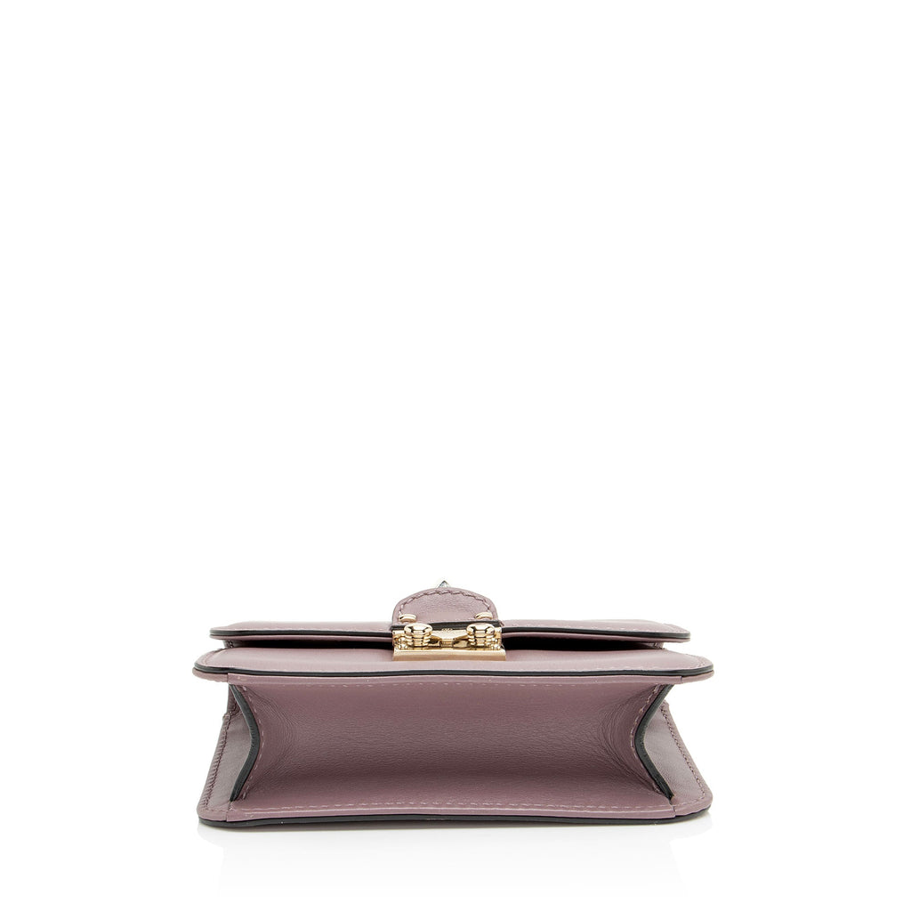 Valentino Leather Glam Lock Mini Shoulder Bag