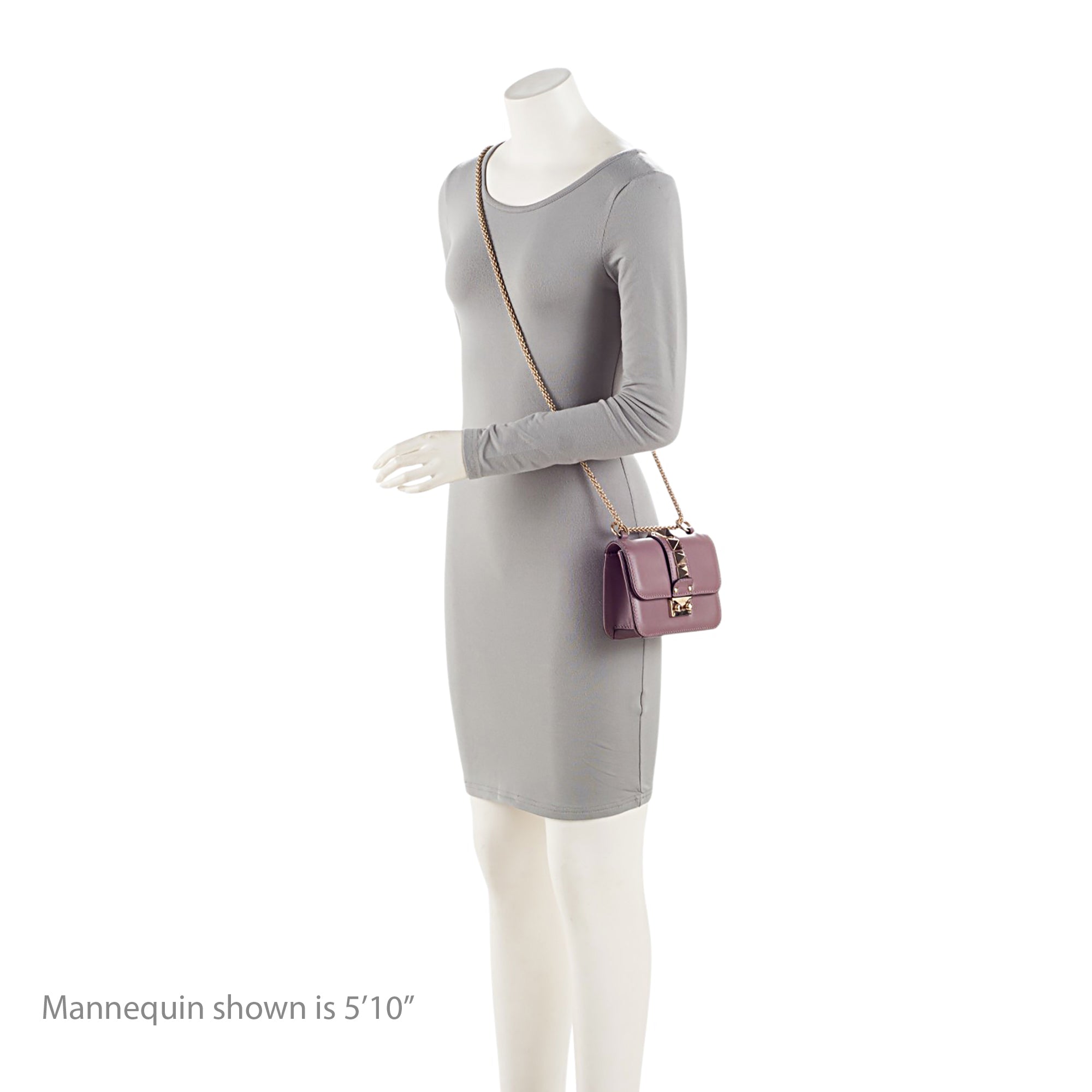Valentino Leather Glam Lock Mini Shoulder Bag