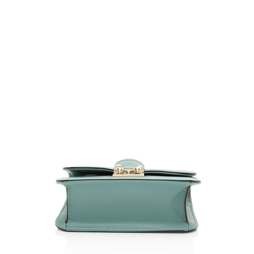 Valentino Leather Glam Lock Mini Shoulder Bag