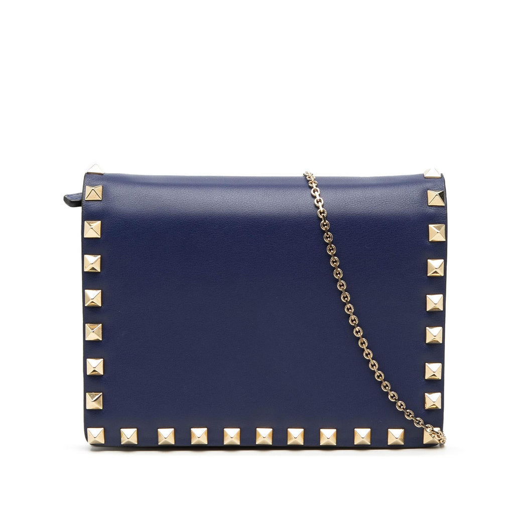 Valentino Leather Rockstud Chain Pouch