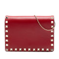 Valentino Leather Rockstud Chain Pouch
