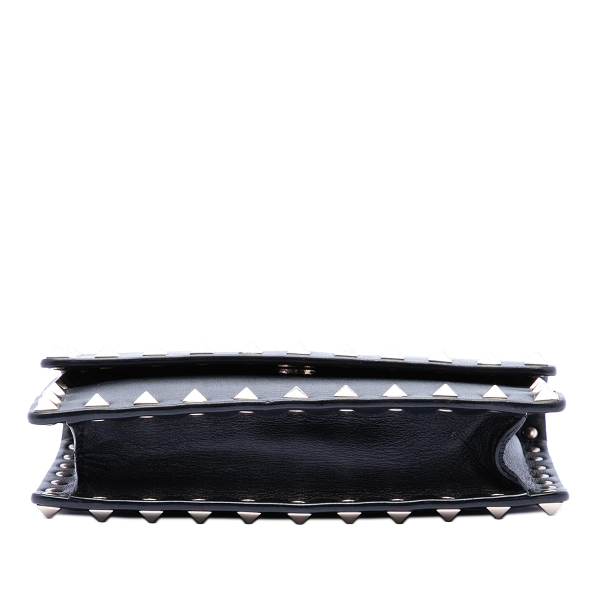 Valentino Leather Rockstud Clutch on Chain