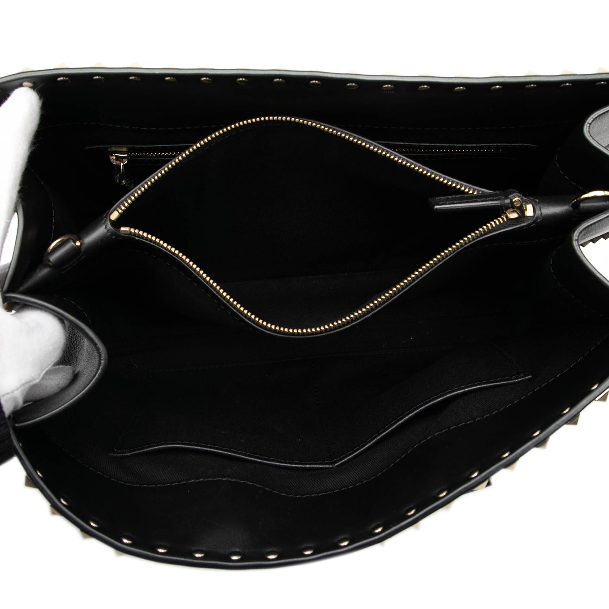 Valentino Leather Rockstud Convertible Tote