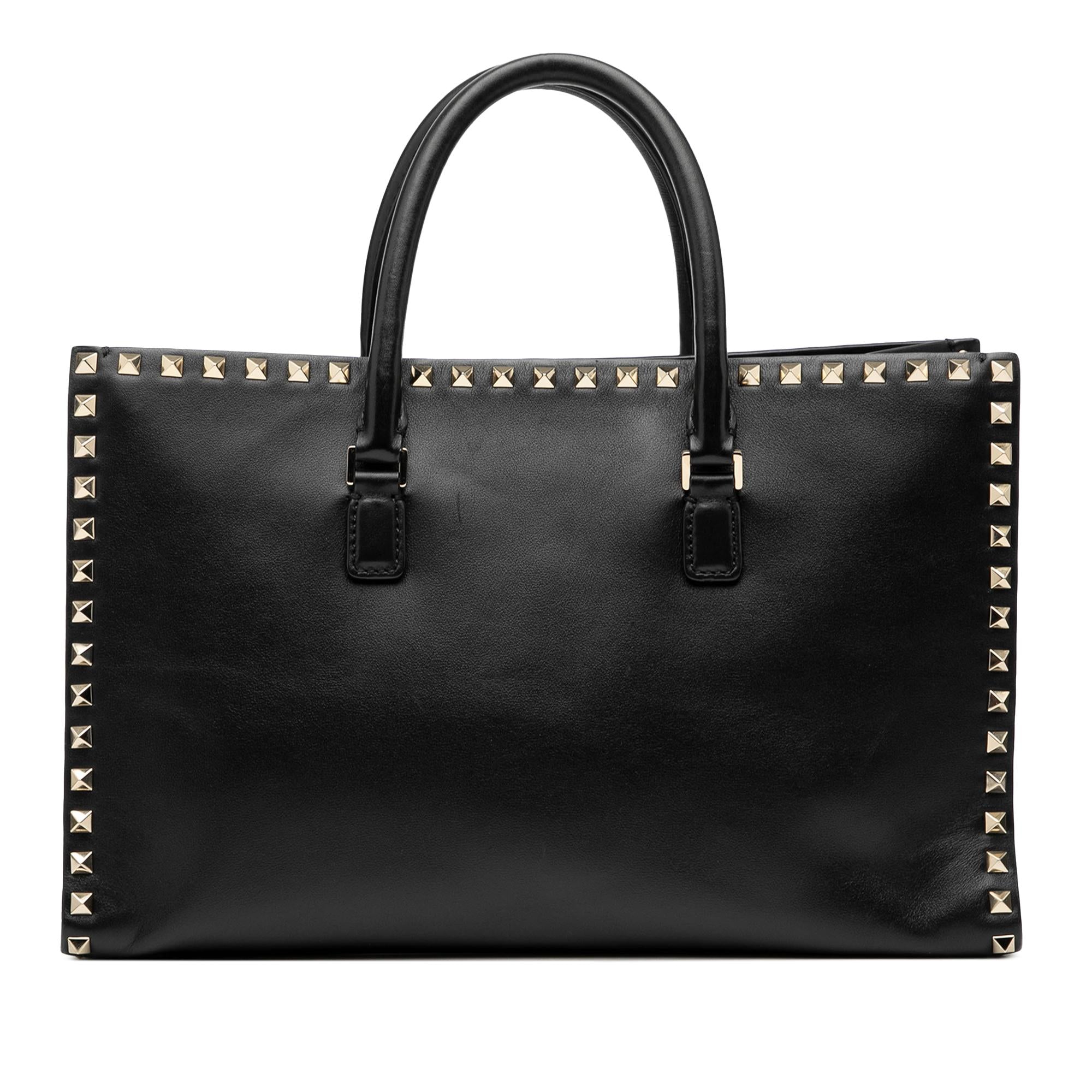 Valentino Leather Rockstud Convertible Tote