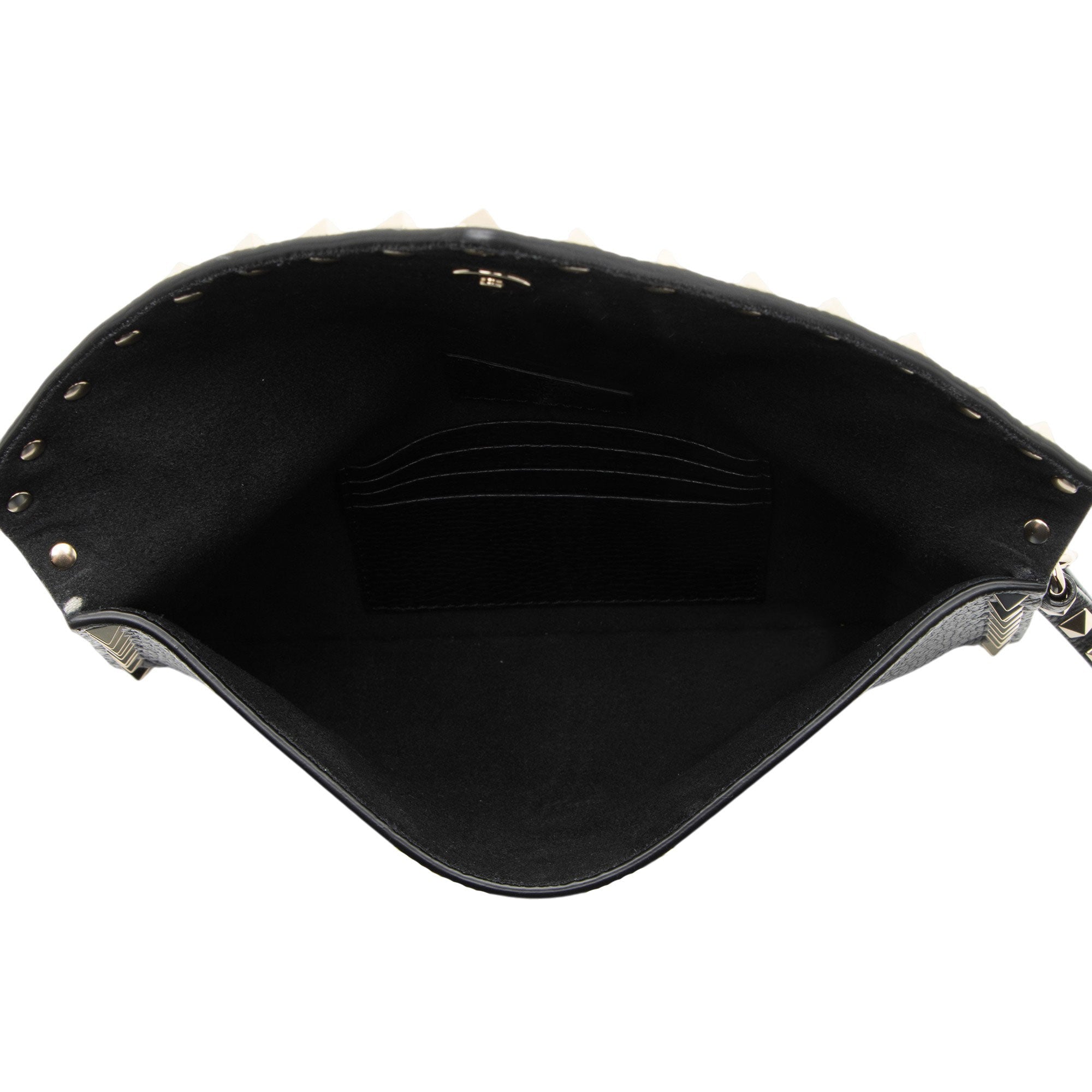 Valentino Leather Rockstud Envelope Flap Small Clutch