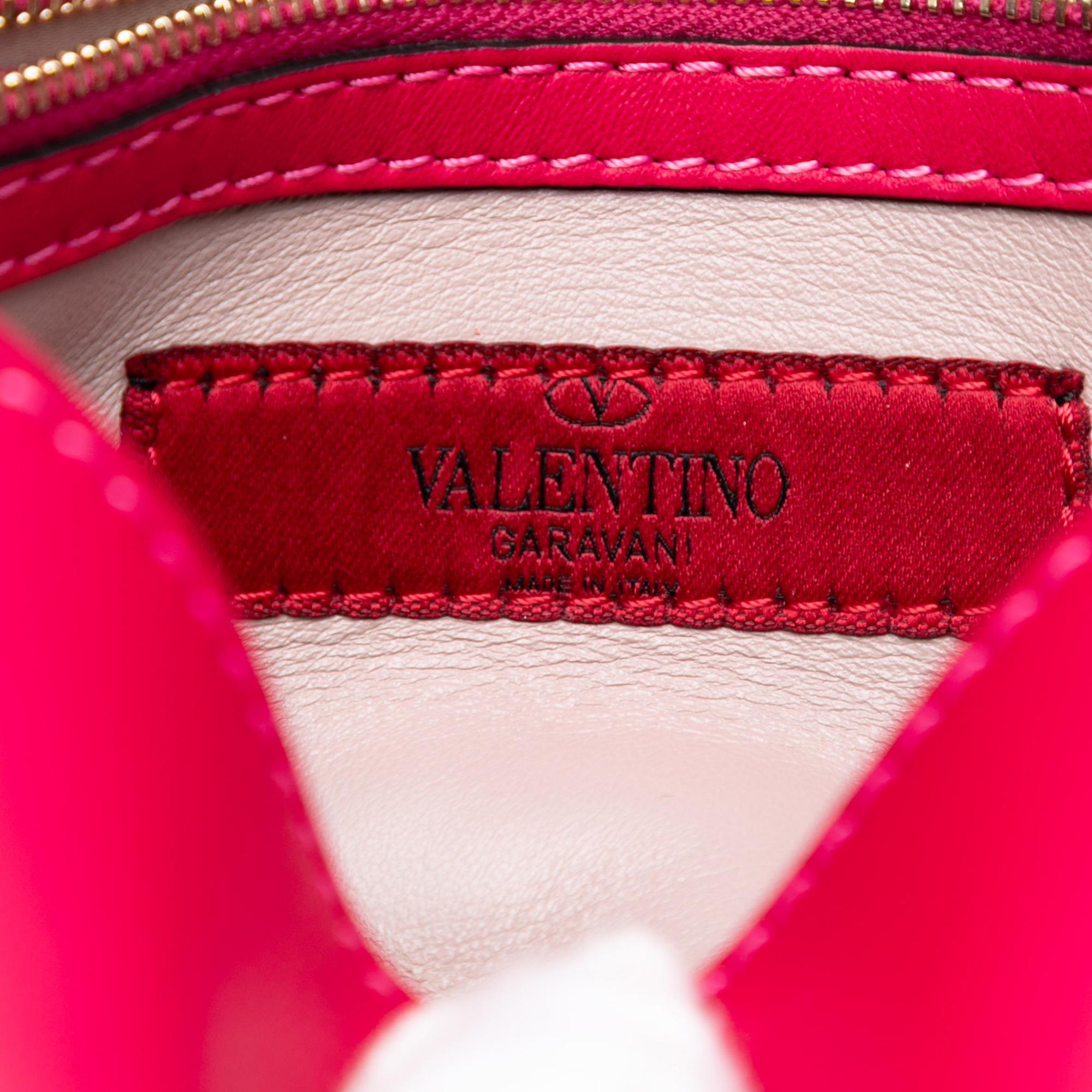 Valentino Leather Rockstud Flap Clutch