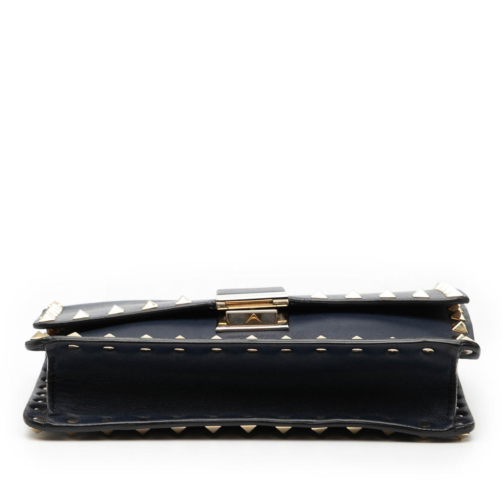 Valentino Leather Rockstud Flap Satchel