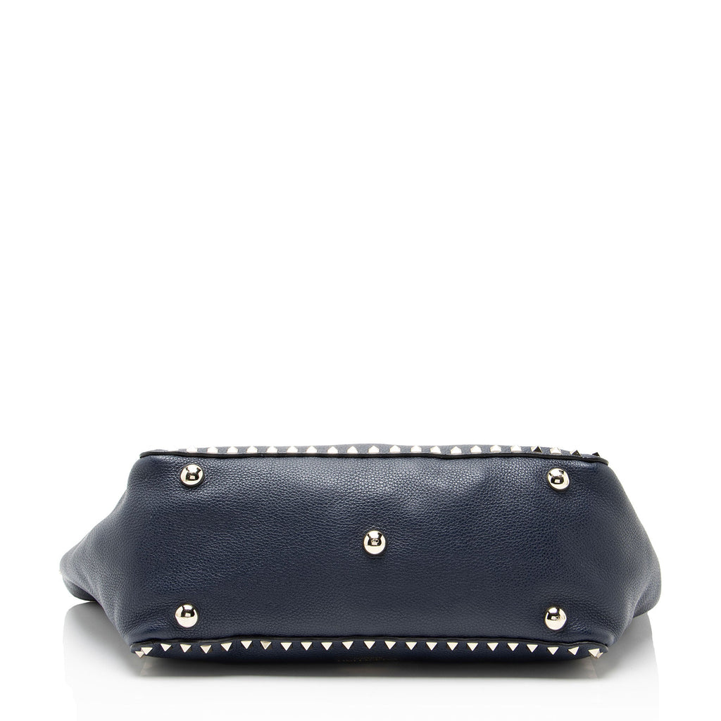 Valentino Leather Rockstud Medium Tote