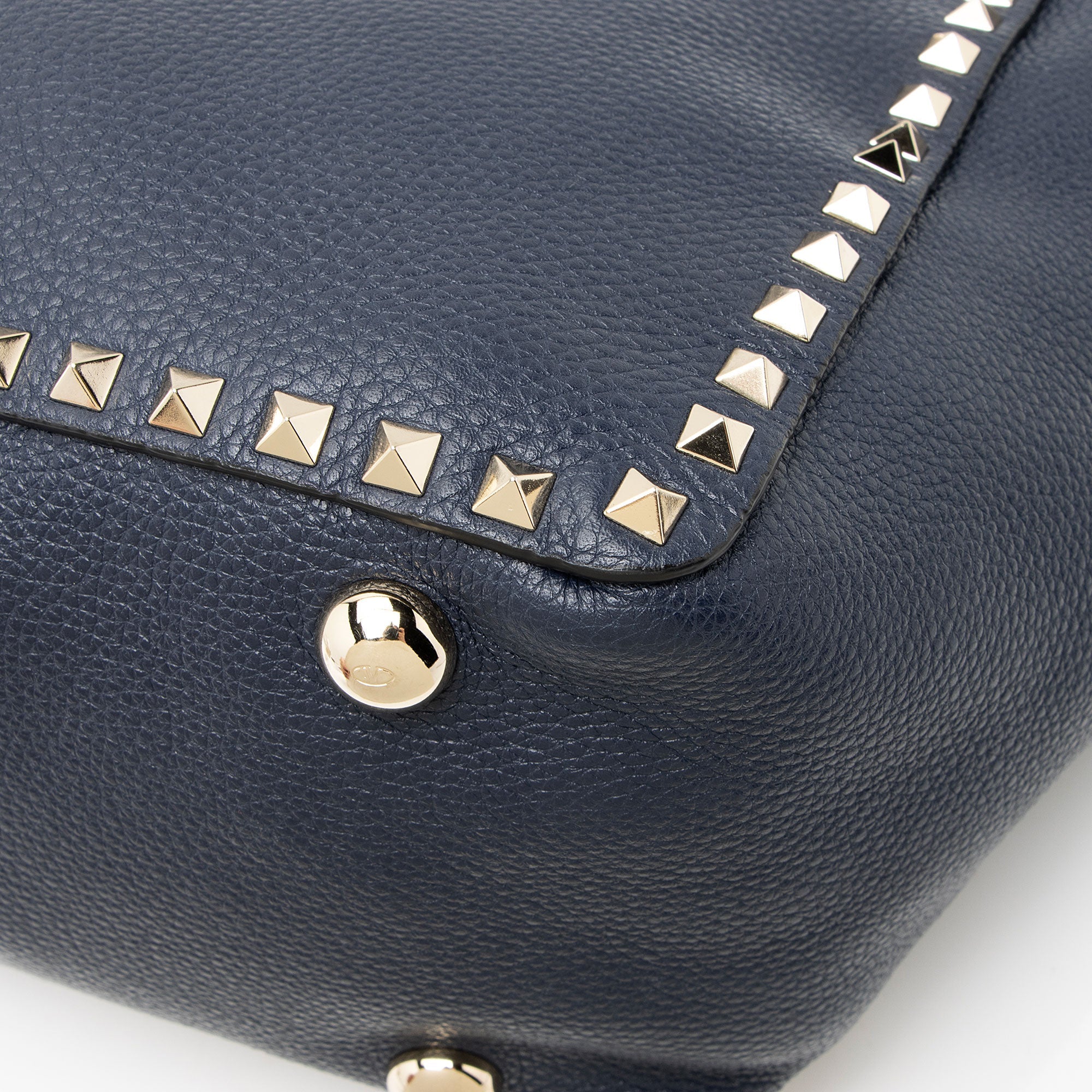 Valentino Leather Rockstud Medium Tote