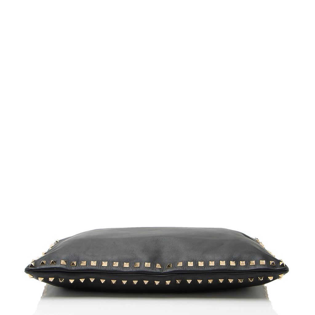 Valentino Leather Rockstud Oversized Clutch