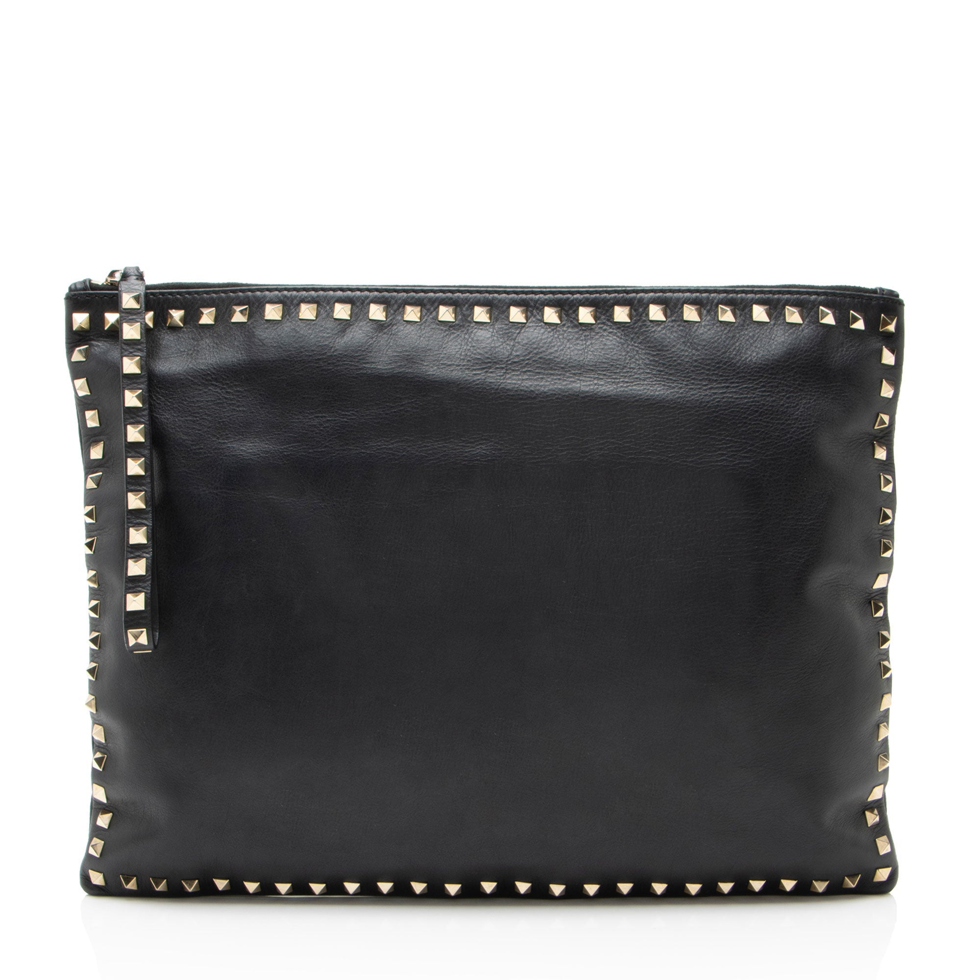 Valentino Leather Rockstud Oversized Clutch