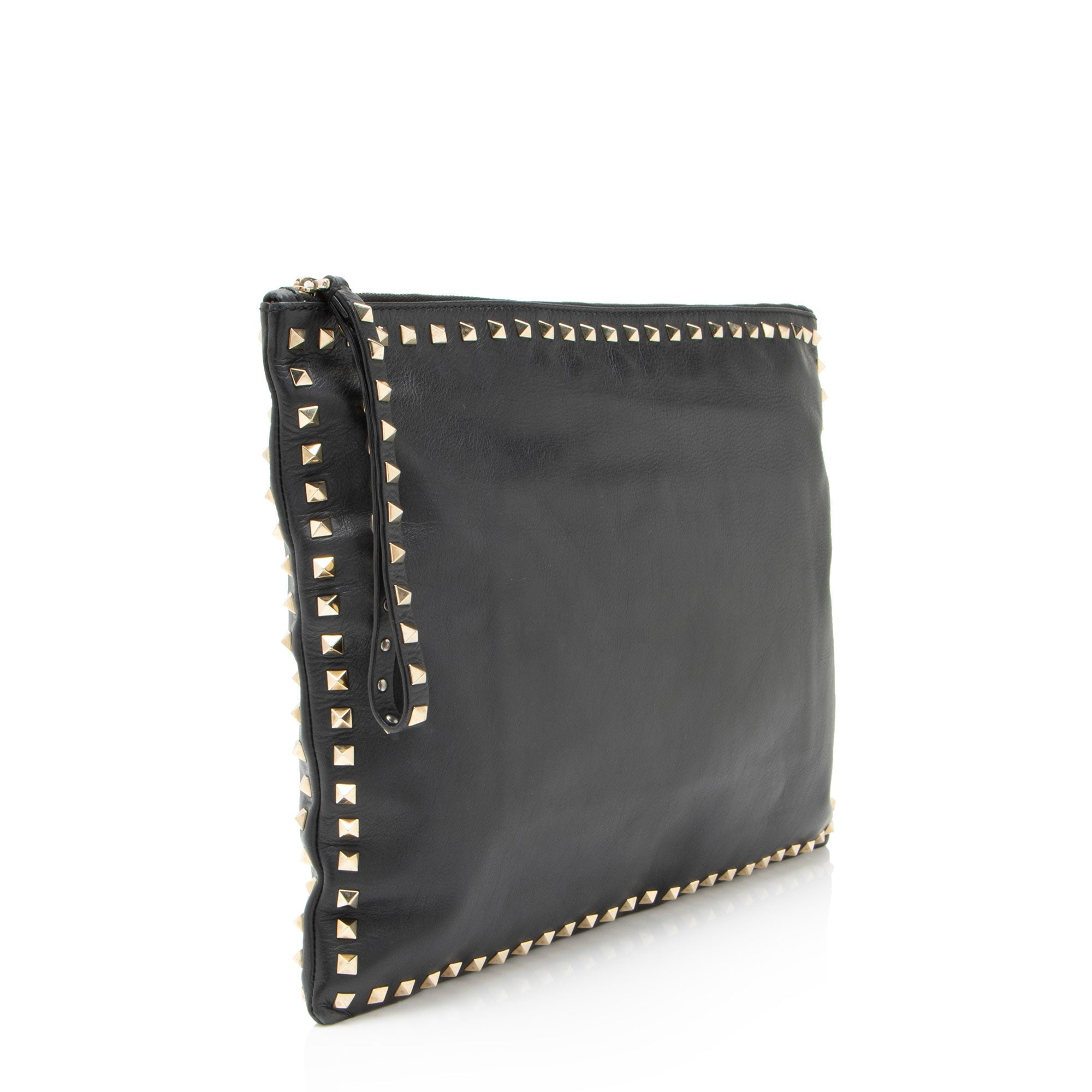 Valentino Leather Rockstud Oversized Clutch