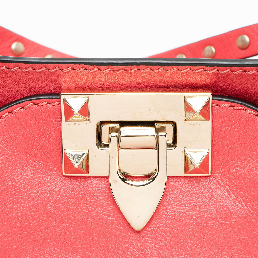 Valentino Leather Rockstud Small Tote