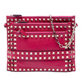 Valentino Leather Rockstud Triple Zip Crossbody