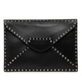 Valentino Leather Rockstud Untitled Envelope Clutch