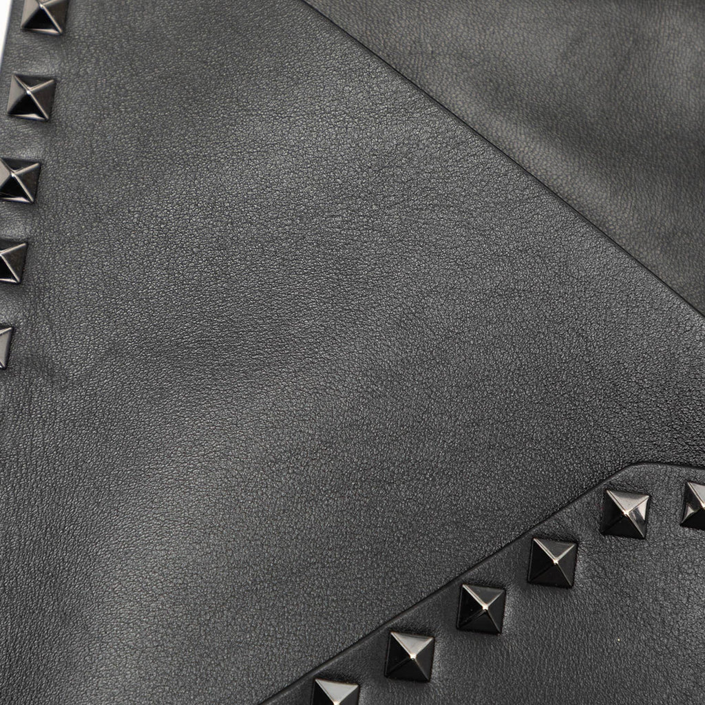 Valentino Leather Rockstud Untitled Envelope Clutch