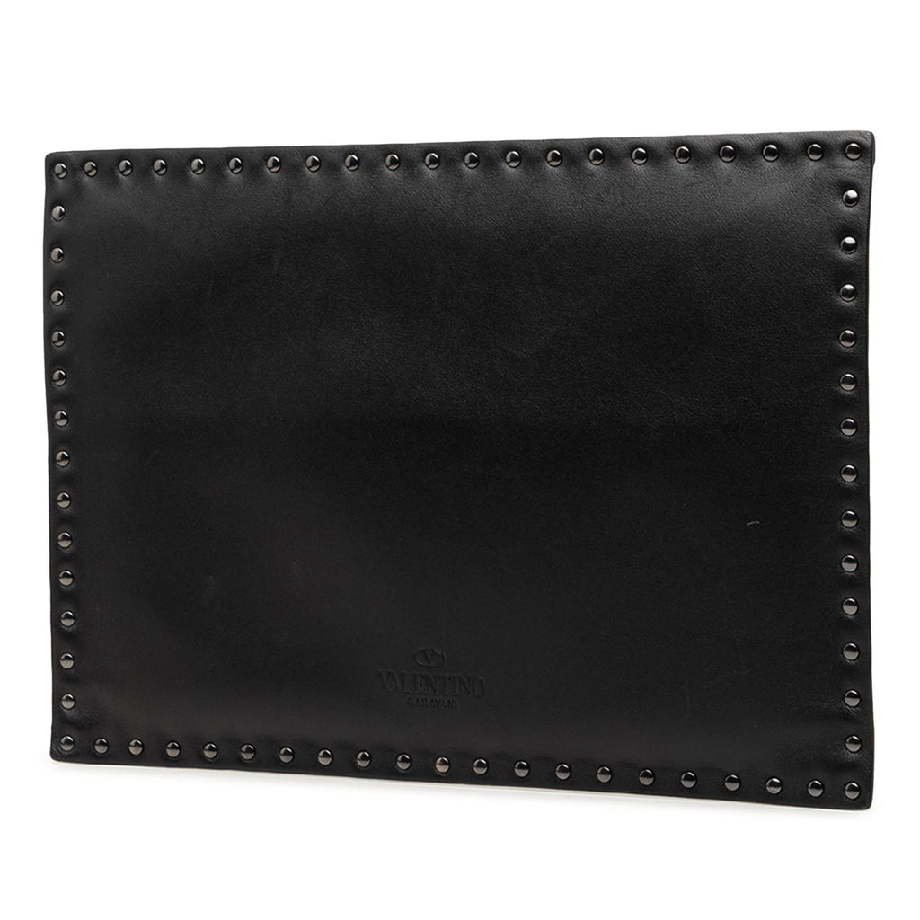 Valentino Leather Rockstud Untitled Envelope Clutch