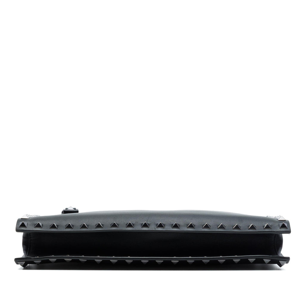 Valentino Leather Rockstud Untitled Wristlet Clutch