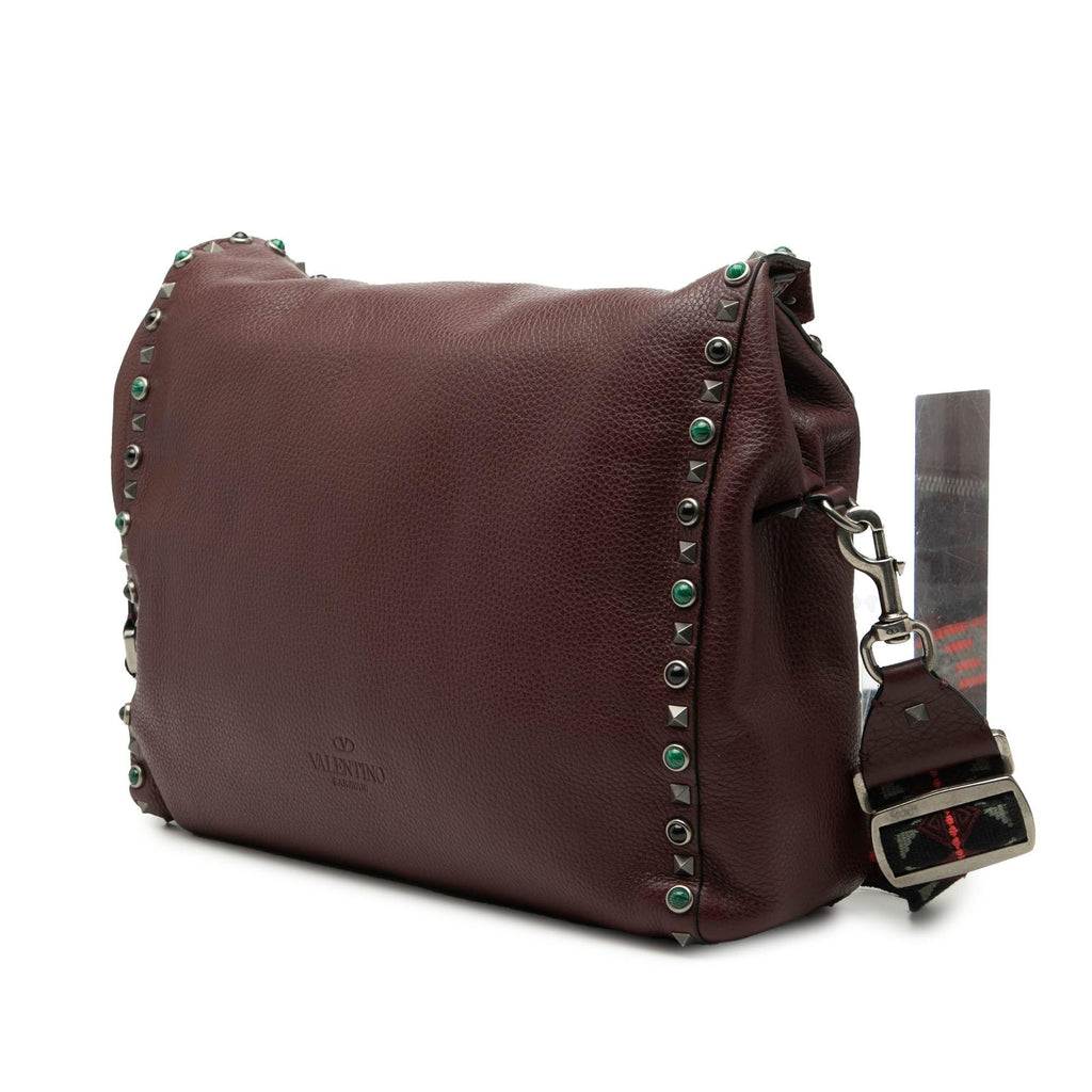 Valentino Leather Rolling Rockstud Crossbody