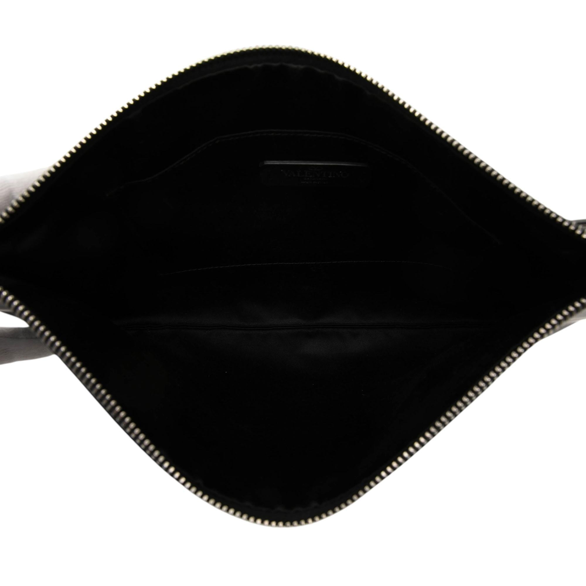 Valentino Leather VLTN Clutch