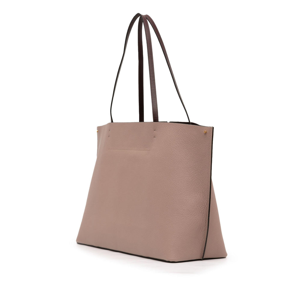 Valentino Leather Vlogo Fillme Tote