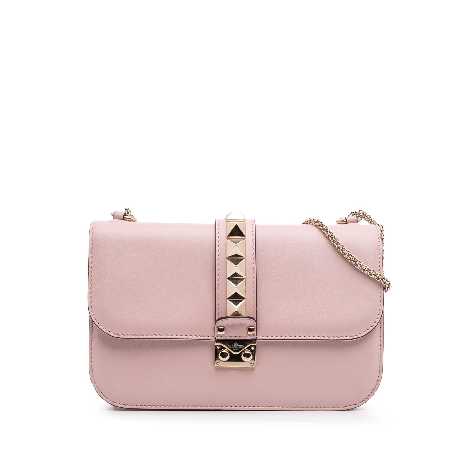 Valentino Medium Calfskin Rockstud Glam Lock Crossbody